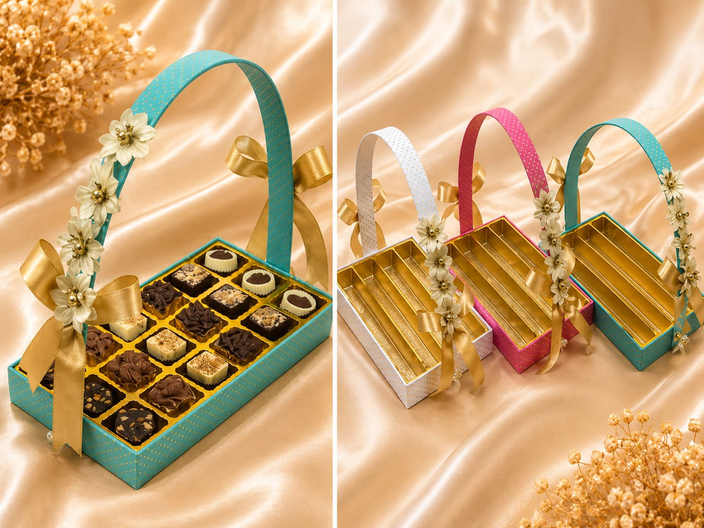 Choko Delights floral assorted 20-piece handcrafted chocolate gift box