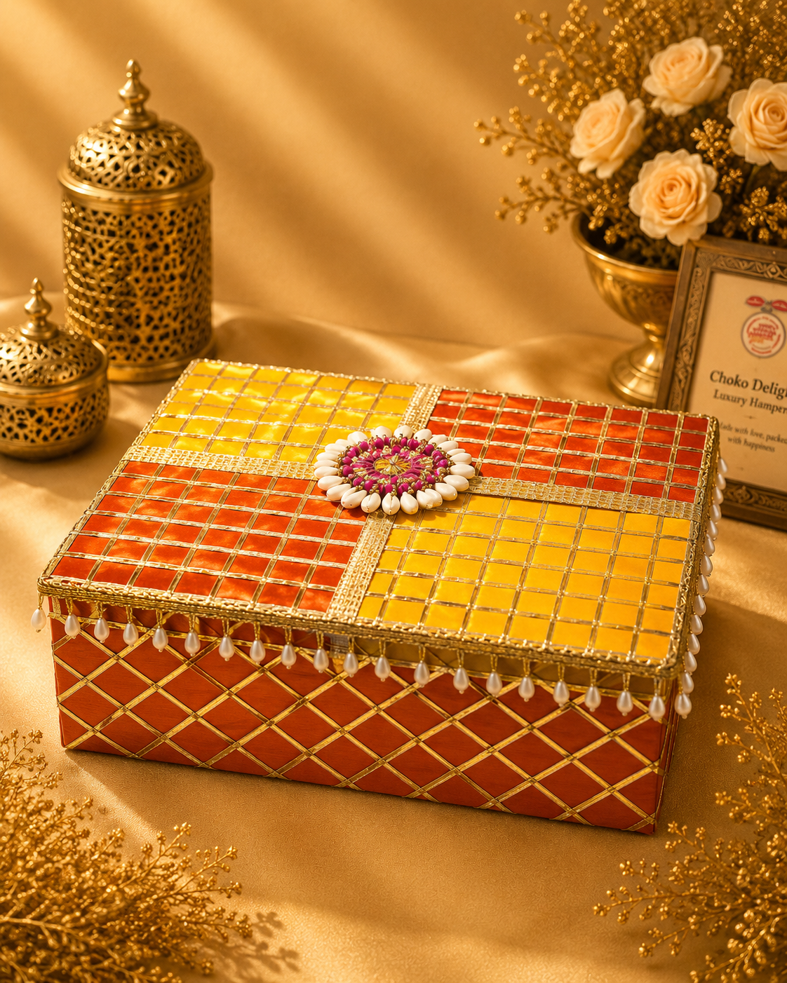 Crimson Bloom Chocolate Hamper