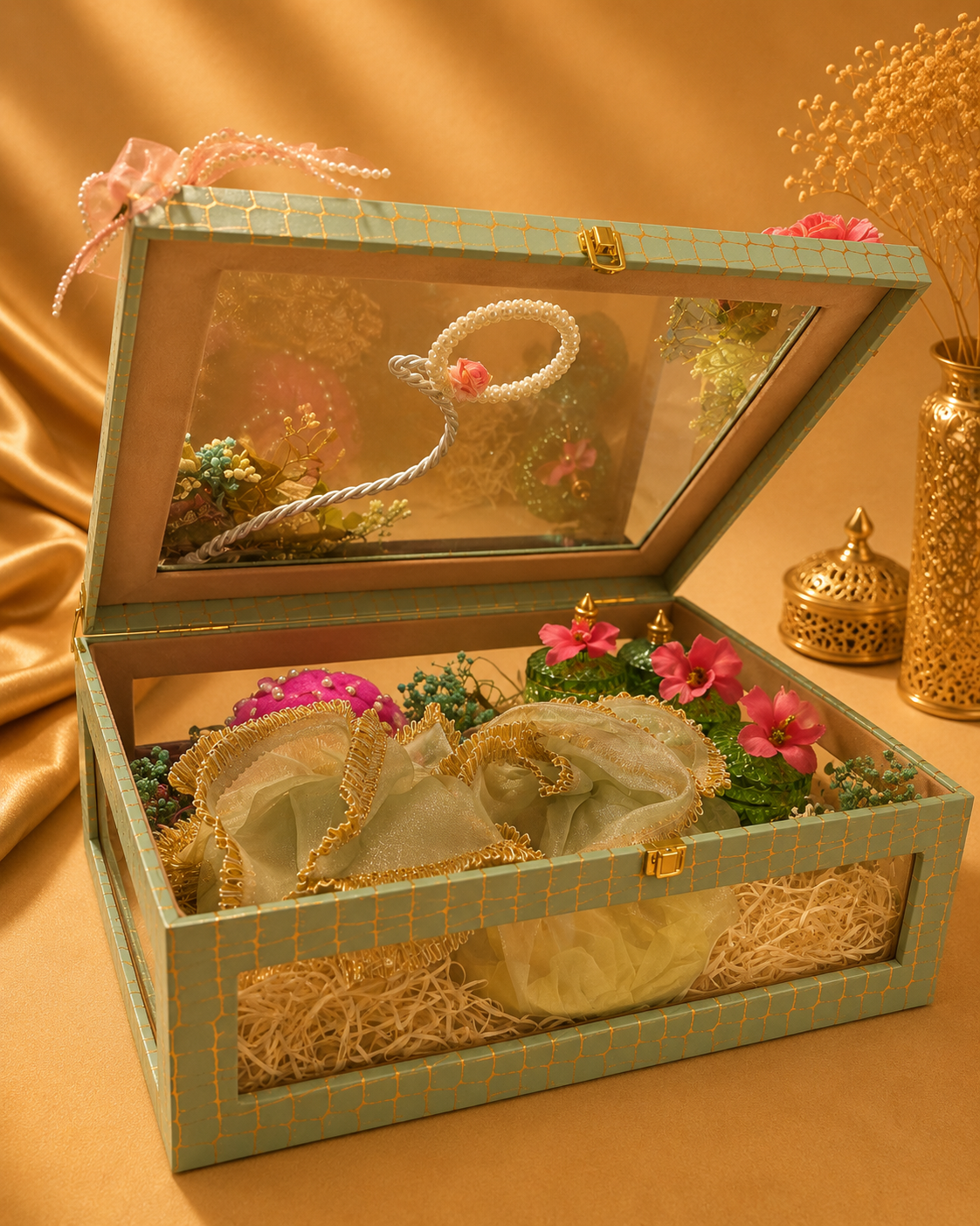 Choko Delights 4 Jar Suitcase WD Decor and Jar Without Jar