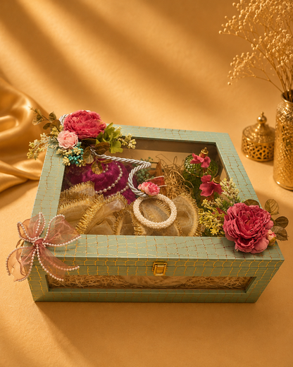 Choko Delights 4 Jar Suitcase WD Decor and Jar Without Jar